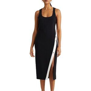 Ralph Lauren Sleeveless Snap Embellishment Sheath Dress NEW Size 8 Black Label